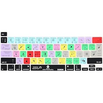 Amazon Com Xskn Photoshop Cc English Silicone Shortcuts Keyboard Cover Skin For 19 New Macbook Pro 16 Inch 141 And New Macbook Pro 13 3 Inch 338 M1 251 2 With Touch Bar Touch