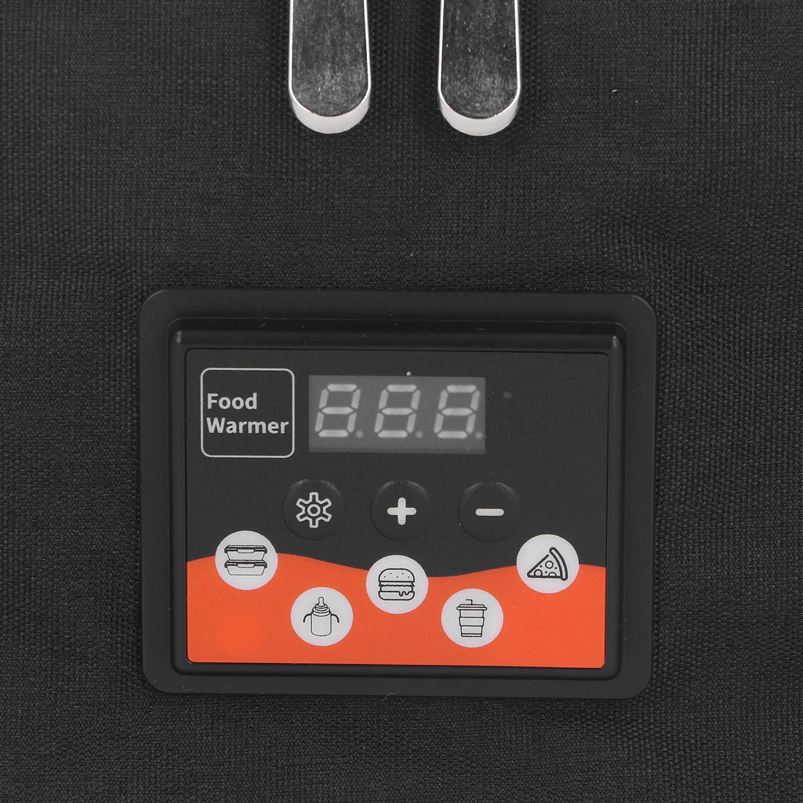 Autoverwarmer Tas 30W Verwarmingstas 8L Verstelbare temperatuurdisplay met handvat Draagbare voedselverwarmer 12V voor lunchreizen (Black