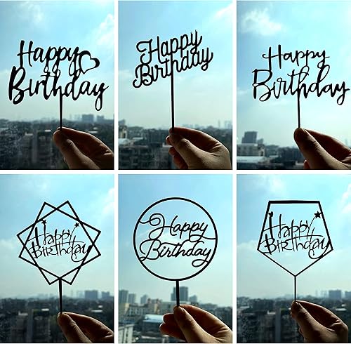 Miniatura 15 de Adorno para torta de cumpleaños, serie de suministros de decoración para tortas de cumpleaños