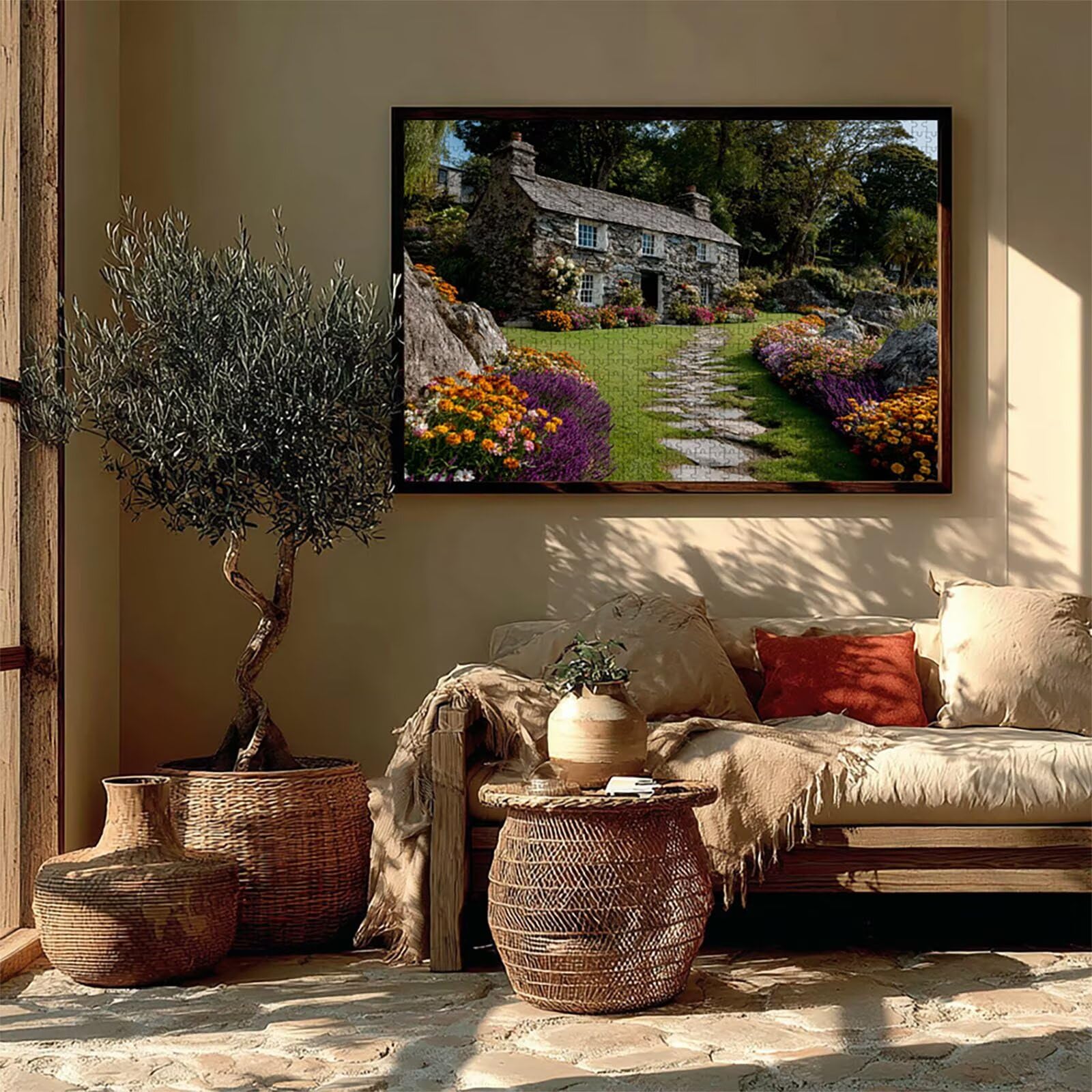 Casa Puzzle 3000 Pezzi Adulti, Puzzle Legno con Scatola 122x81cm, DIY Giochi Divertenti per Familiar, Idea Regalo Uomo e Donna, Squisita confezione Regalo, Estate Decorazioni Casa, (Flower) 5-9659