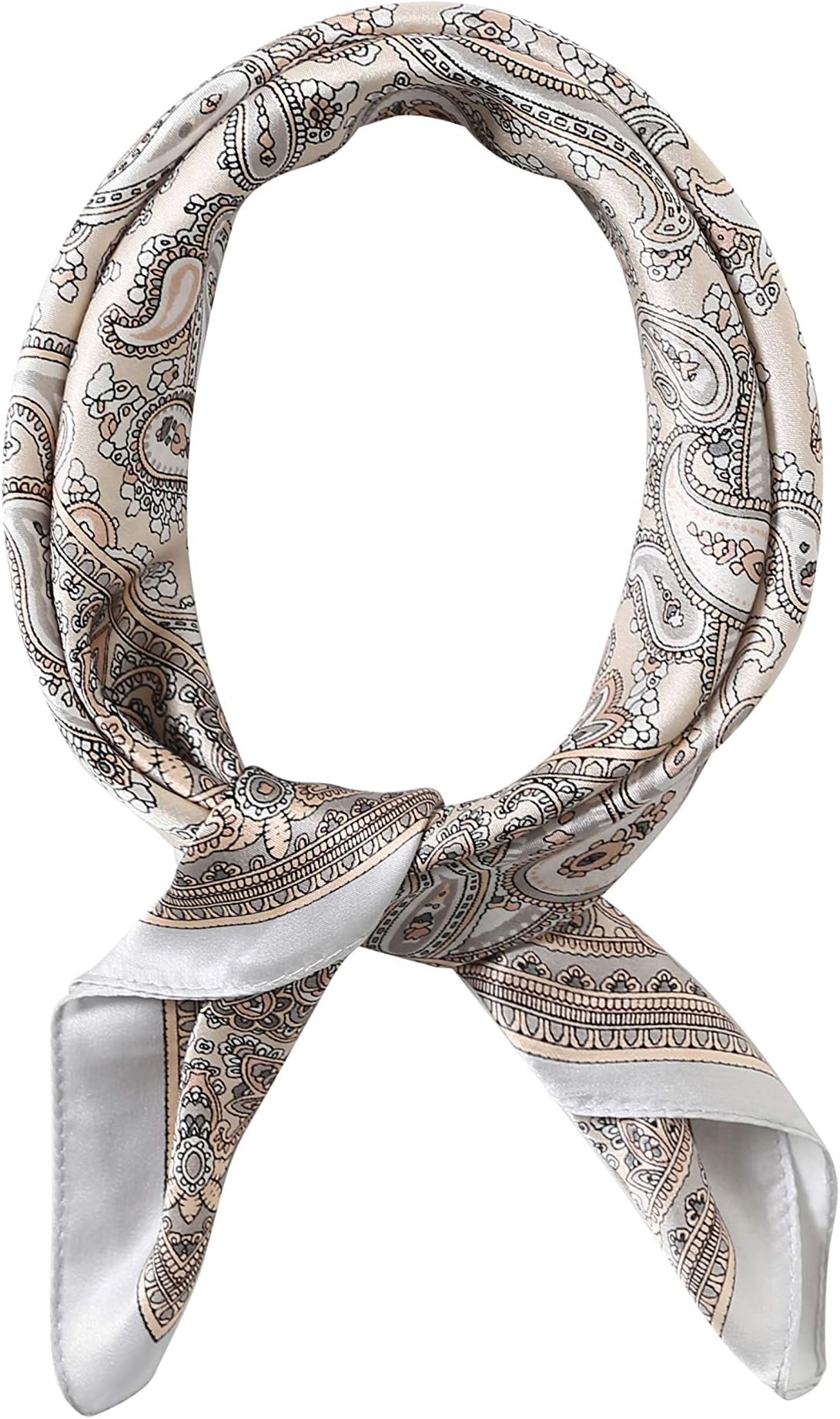 Jeelow 100% Silk Mulberry Scarf Small Square Scarves For Women Hair Bandana Neckerchief