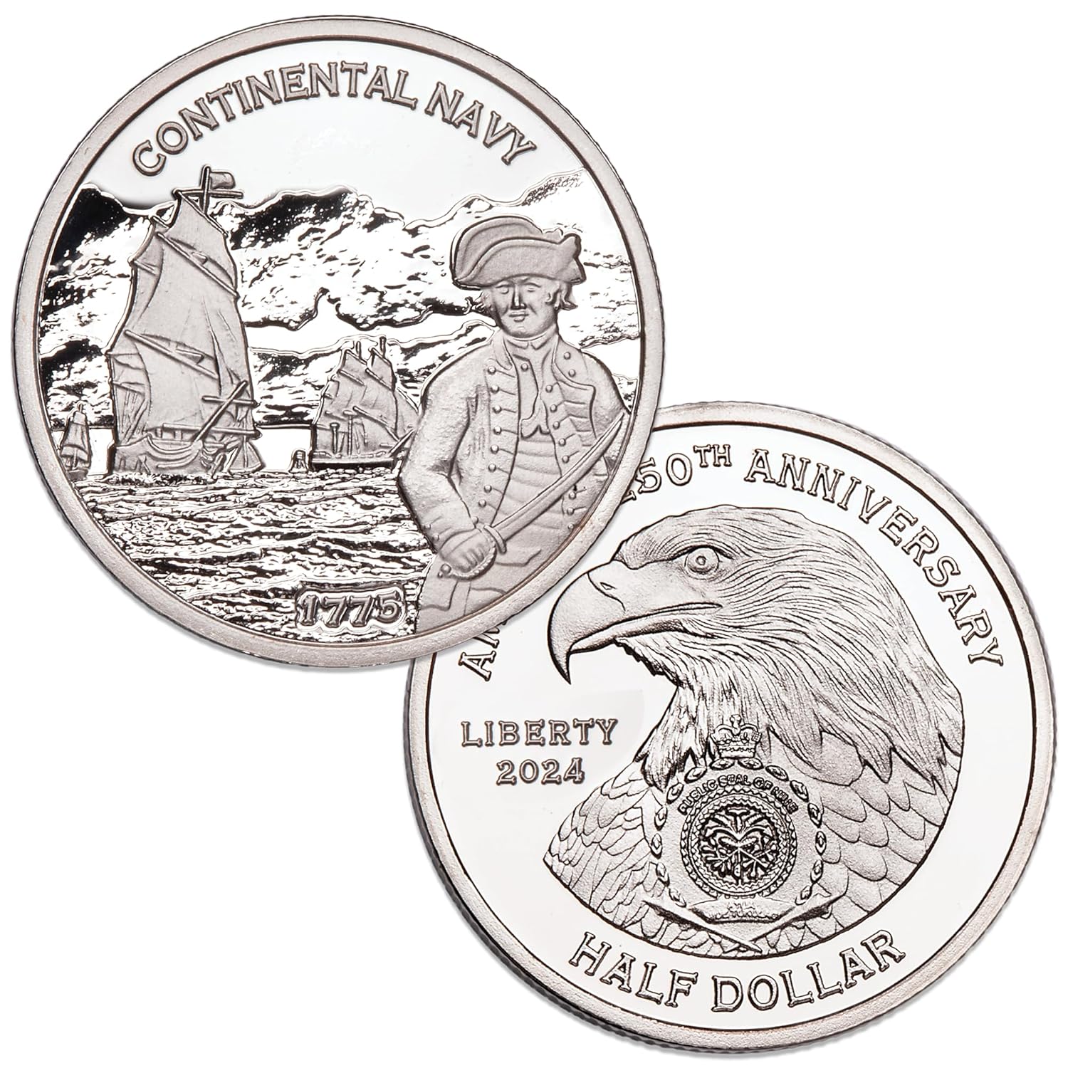 America 250th Niue Half Dollar Continental Navy