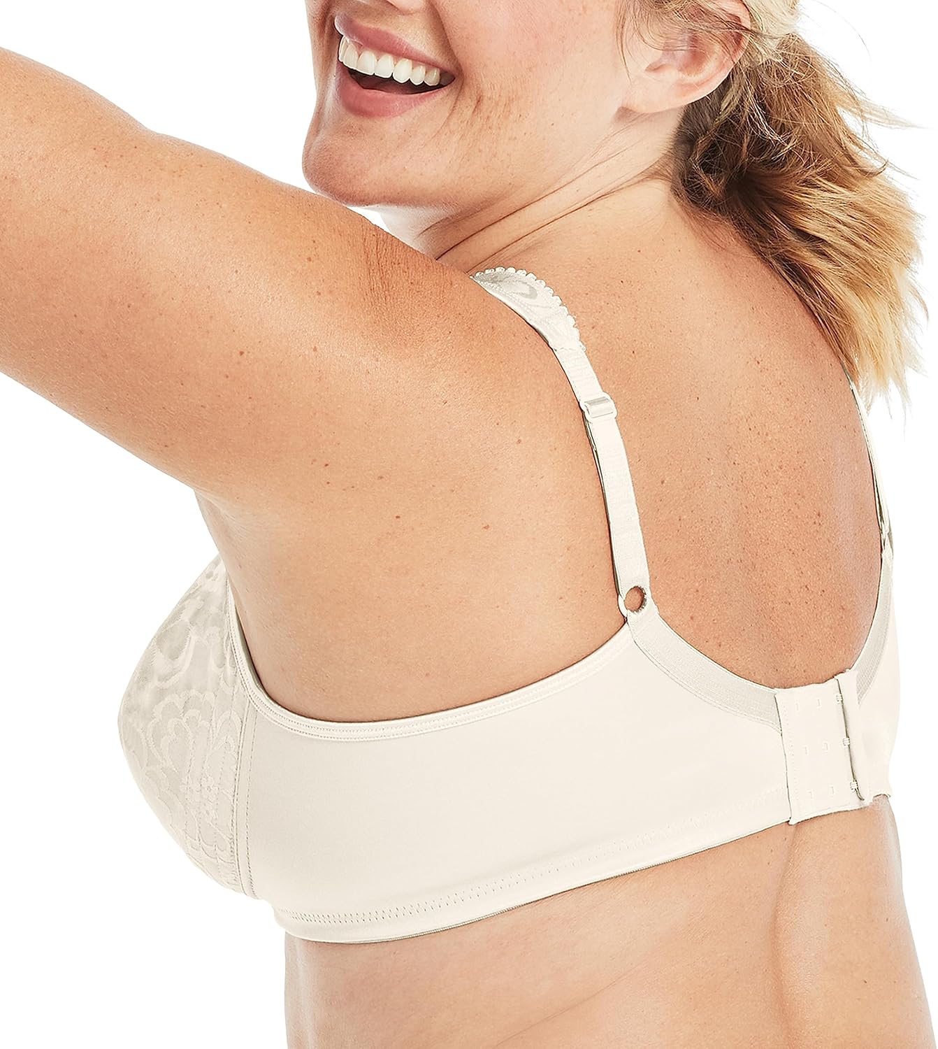 Playtex Womens 18-hour Ultimate Lift Wireless Full-coverage Bra, Single or 2-pack 38D Mother of Pearl