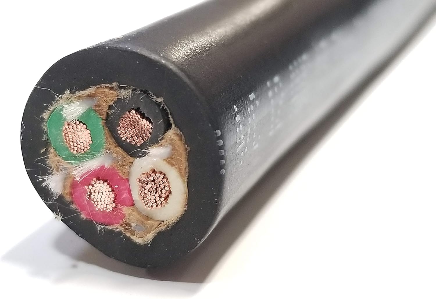 SOOW 12/4 Bulk Cable - SOOW Jacket, 20 Amps, 4 Wire, 600v - Water and Oil Resistant (25)