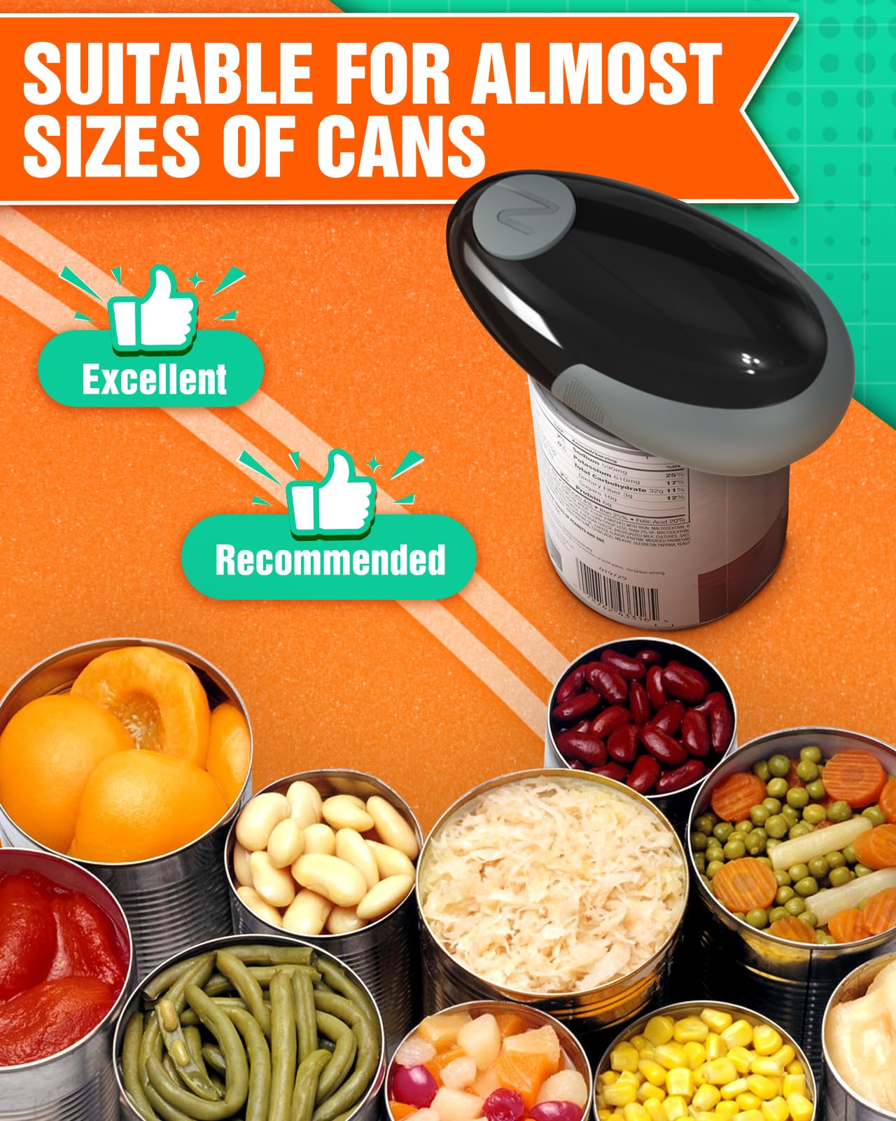 Amazon | ワンタッチ電動缶切り キッチン用 手持ち缶切り 電動缶切り