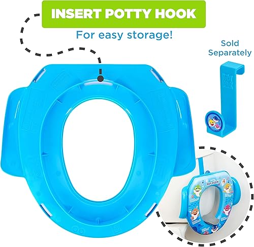 Miniatura 8 de Pinkfong Baby Shark - Juego de entrenamiento esencial para orinal de 2 piezas, asiento suave para orinal, taburete