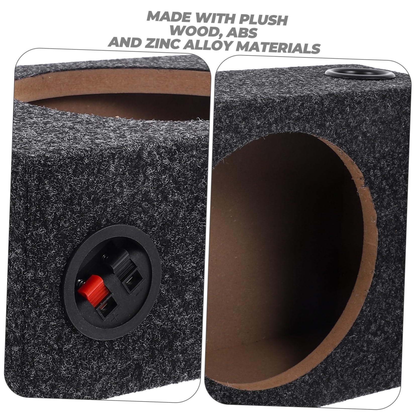 Caja de Subwoofer de 8 Pulgadas para Coche, Cajón Sellado de Madera Negra, Caja de Altavoz Compacta para Bajo Potente, Fácil Instalación en Maletero Automóvil