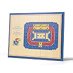 YouTheFan NCAA Kansas Jayhawks 5-Layer StadiumView 3D Wall Art - Allen Fieldhouse