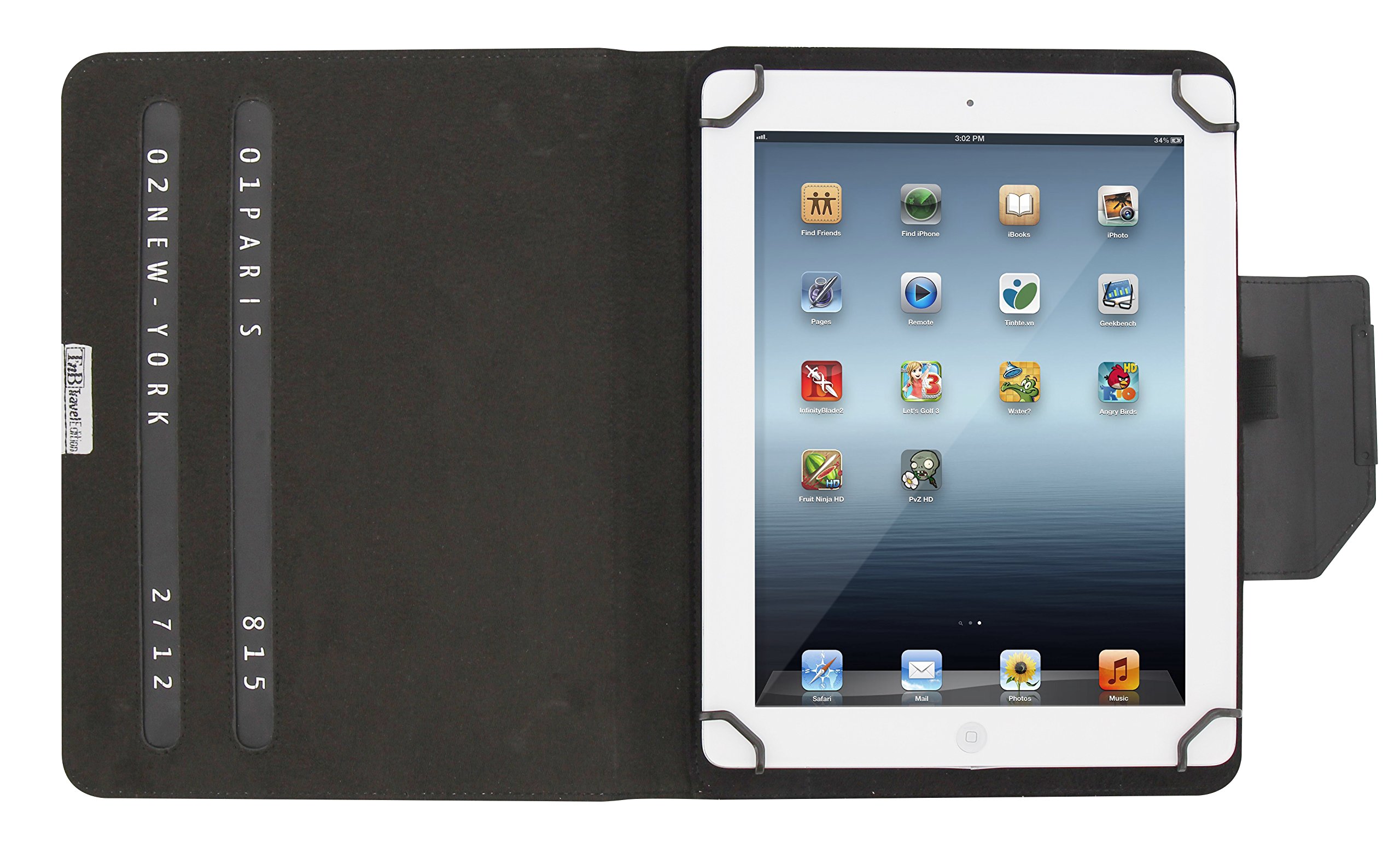 T'nB Custodia Per Tablet Da 25,4 Cm (10 Pollici) In Similpelle Nera. Interno Morbido Antigraffio, Include Pennino Capacitivo. Protezione Elegante Con Garanzia Di 1 Anno. - 3