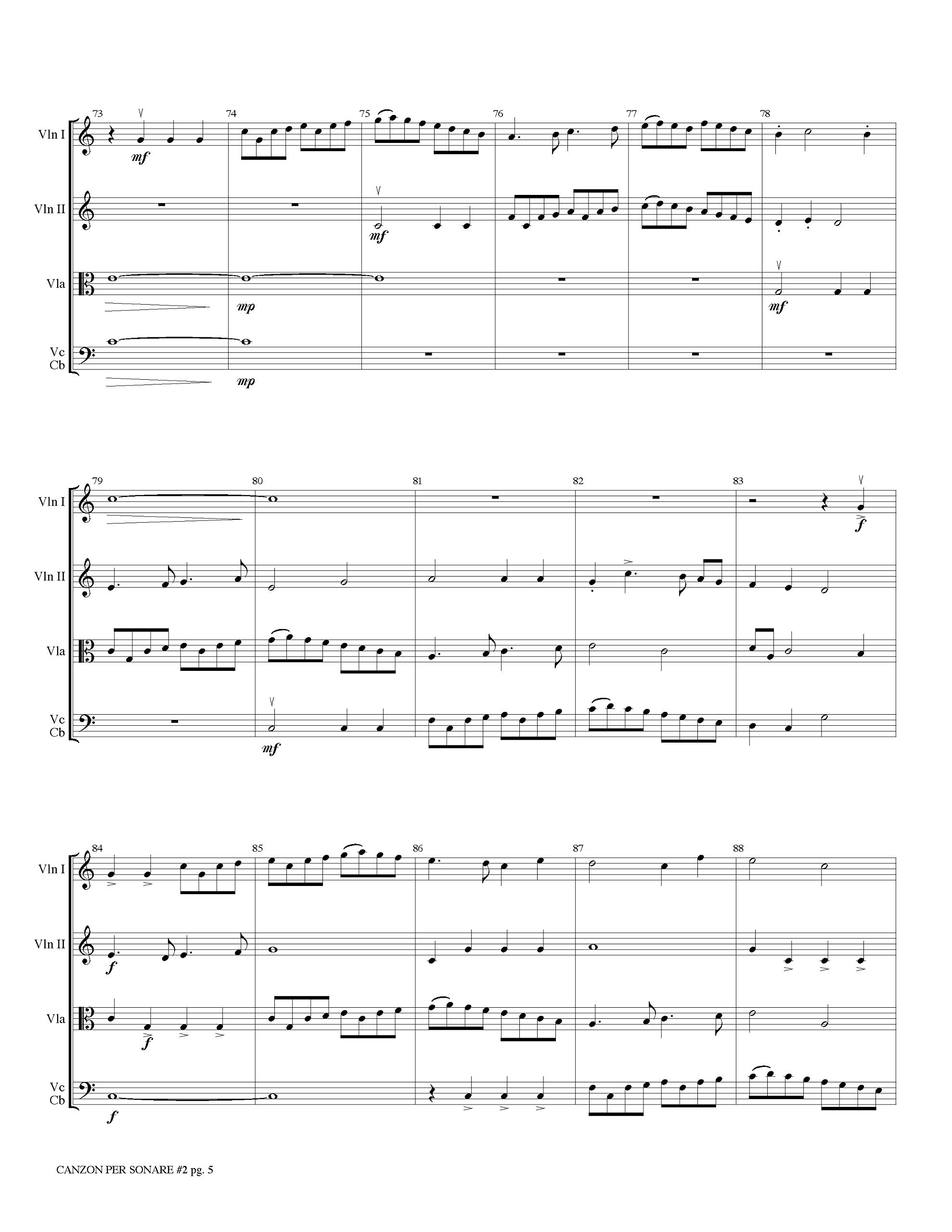 Canzon per Sonare #2: String Orchestra: Grade 2: Score & Parts