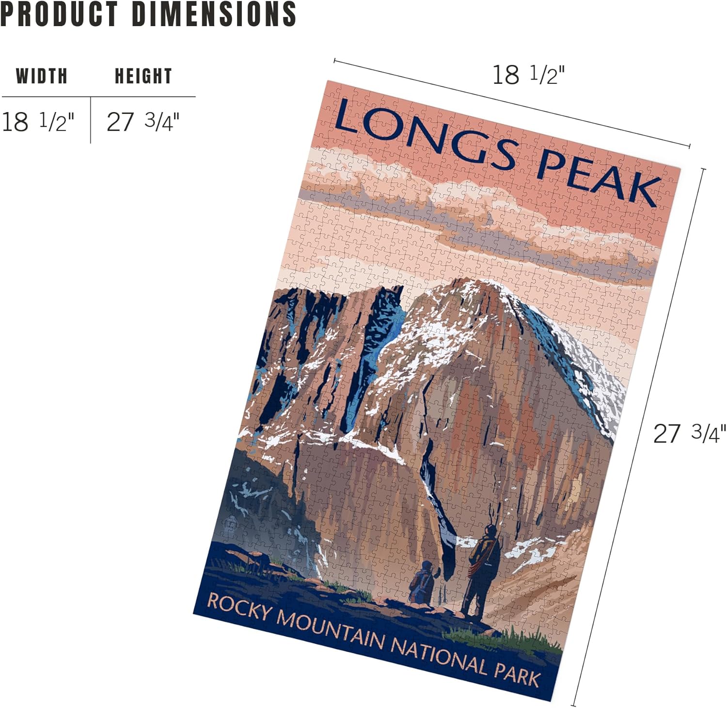 Rocky Mountain National Park, Colorado, Longs Peak (1000 Piece Puzzle, Challenging Jigsaw Puzzle for Adults, Made in USA)