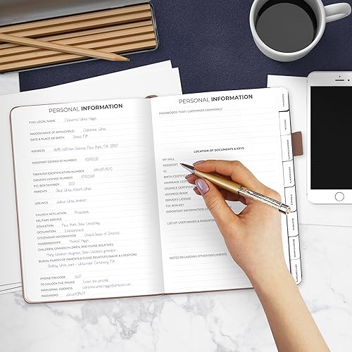 Miniatura 7 de Clever Fox Planificador de fin de vida  Cuaderno organizador guiado de arreglos finales para instrucciones, información del beneficiario,