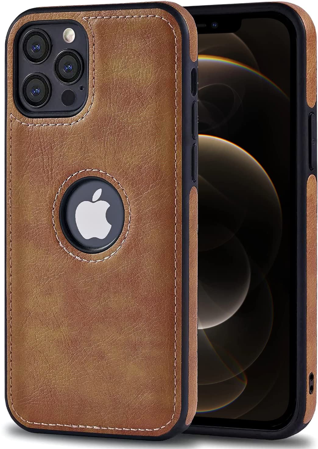 SHINESTAR iPhone 12/12 Pro Case Slim Premium Vegan Leather Slim Logo View Classic Luxury Elegant Thin Protective Cover for iPhone 12/12 Pro - Brown (B0CVTZB1DX) Amazon Price History, Amazon Price Tracker
