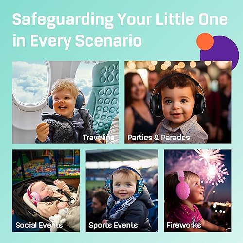 Miniatura 37 de Vanderfields Auriculares con cancelación de ruido para bebés, niños pequeños, bebés de 3 meses a 2 años