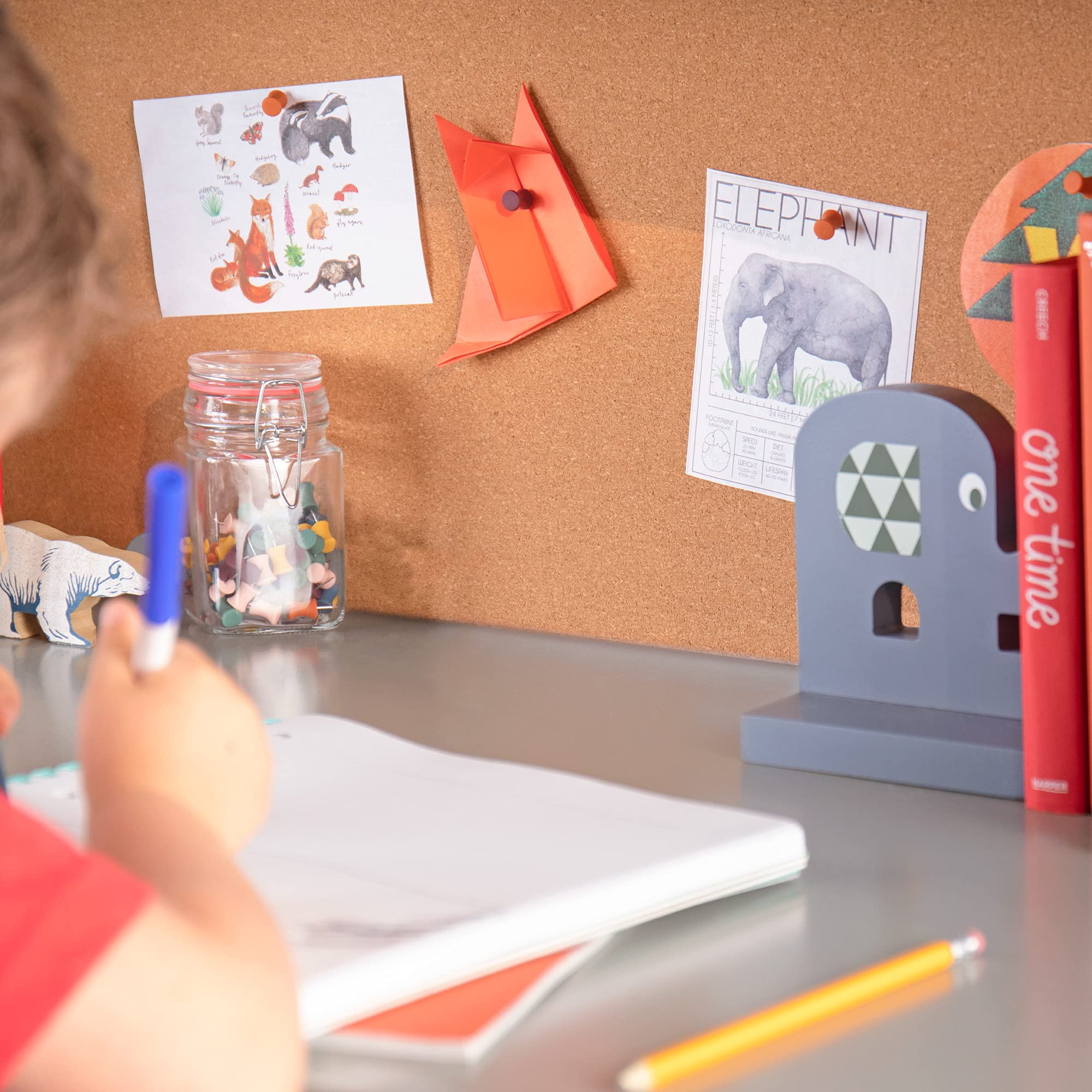 Guidecraft Children’s Media Desk and Chair Set Gray Student's Study