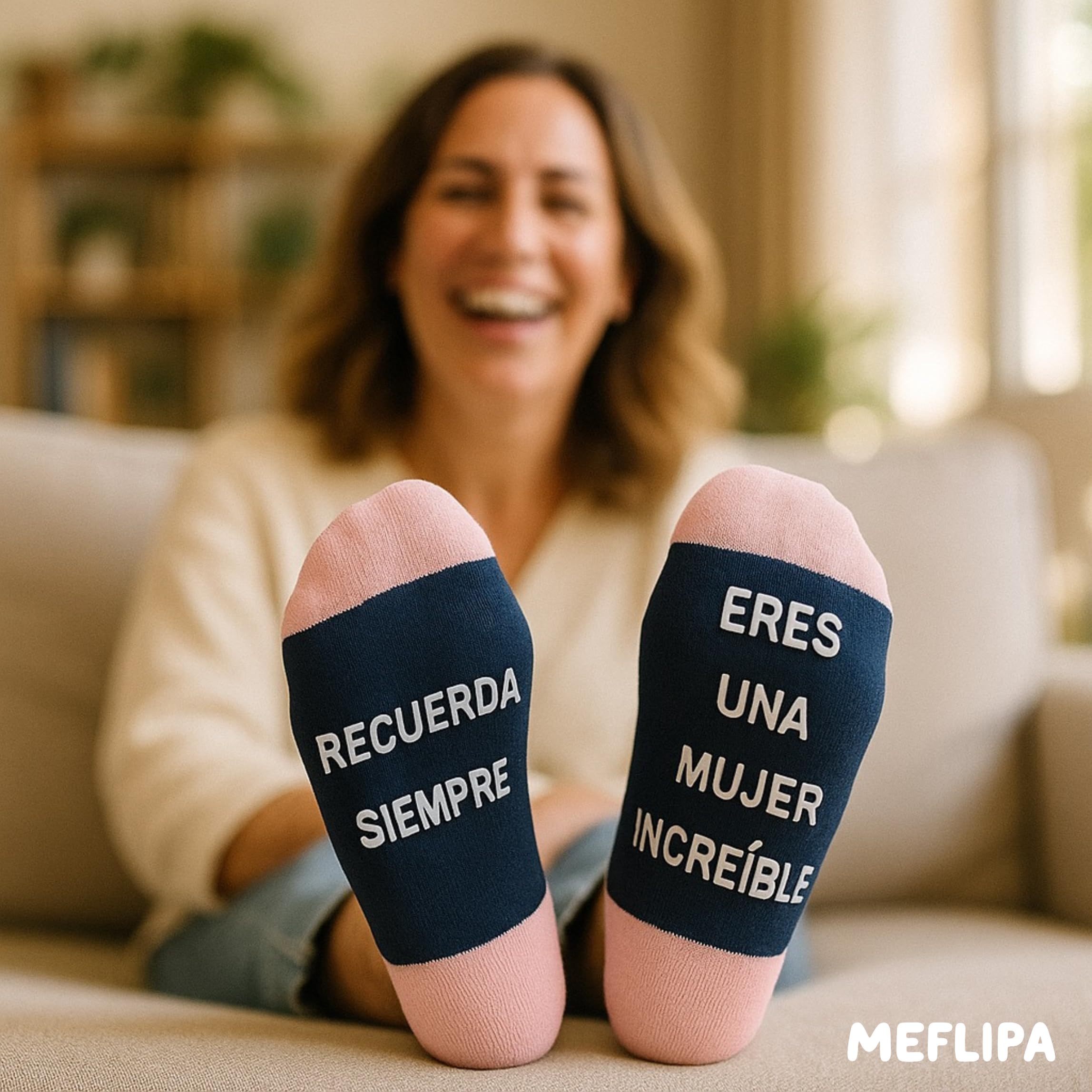 Regalos Originales para Mujer Amigas Calcetines Divertidos Ideas Regalo Cumpleaños Madre Amigo Invisible Original Personalizados Mama Abuela Amiga Novia Pareja Compañera Trabajo Profesora — view 2