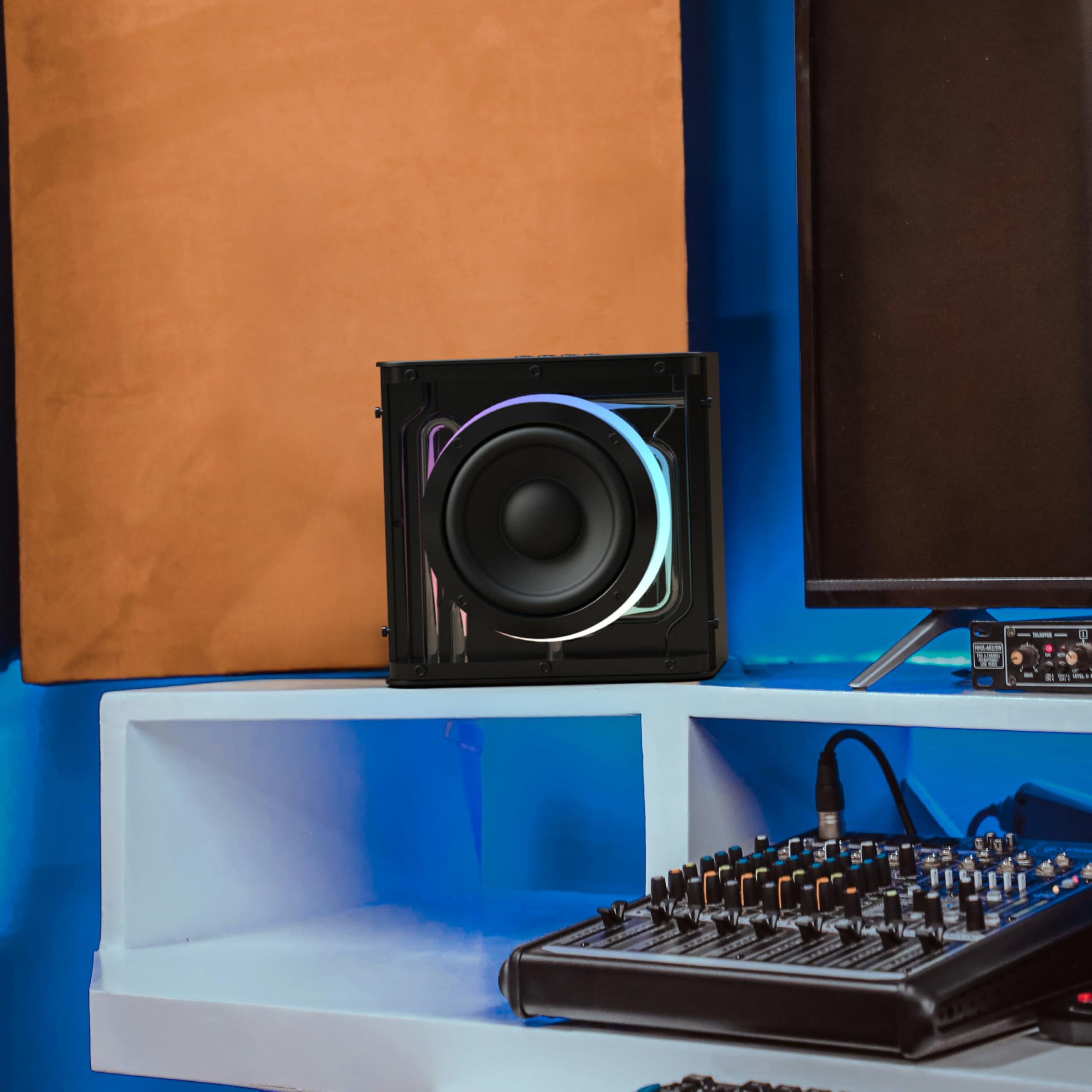 Nova Gaming GS305 SERPENTIS - Głośnik 2.1 Gaming RGB - Subwoofer basowy, Animacja RGB, porty jack 3,5 mm, USB i Micro-SD
