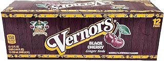 Vernors Black Cherry Ginger Ale Soda, 12oz Cans, 12-Pack Fridge Pack - Detroit Michigan Limited Edition