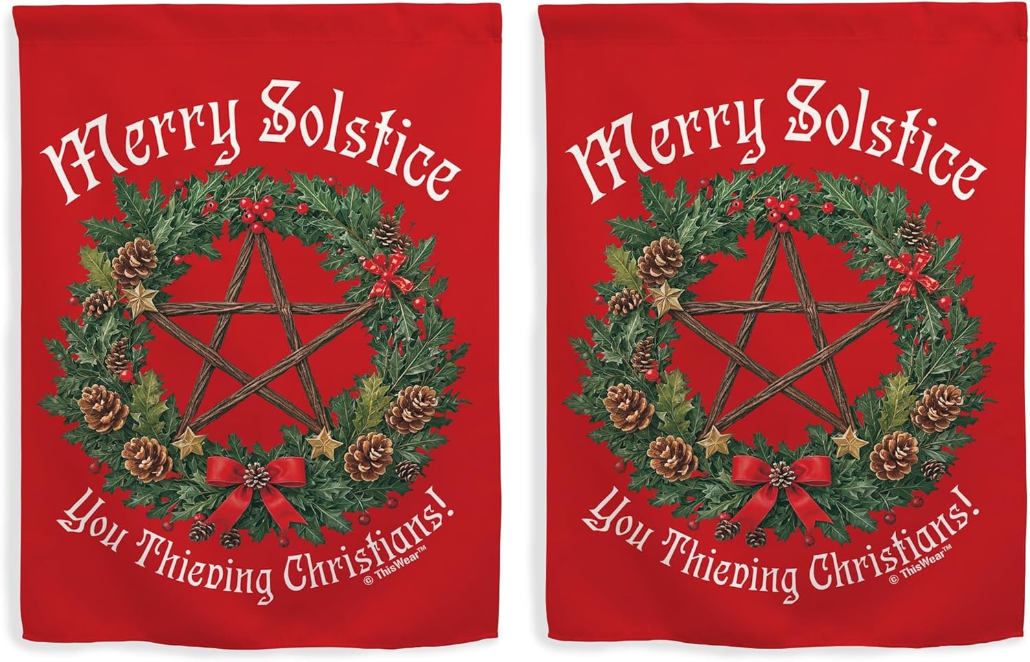 Winter Solstice Flag Happy Solstice Brighter Days are Coming Double Sided 28x40 House Flag