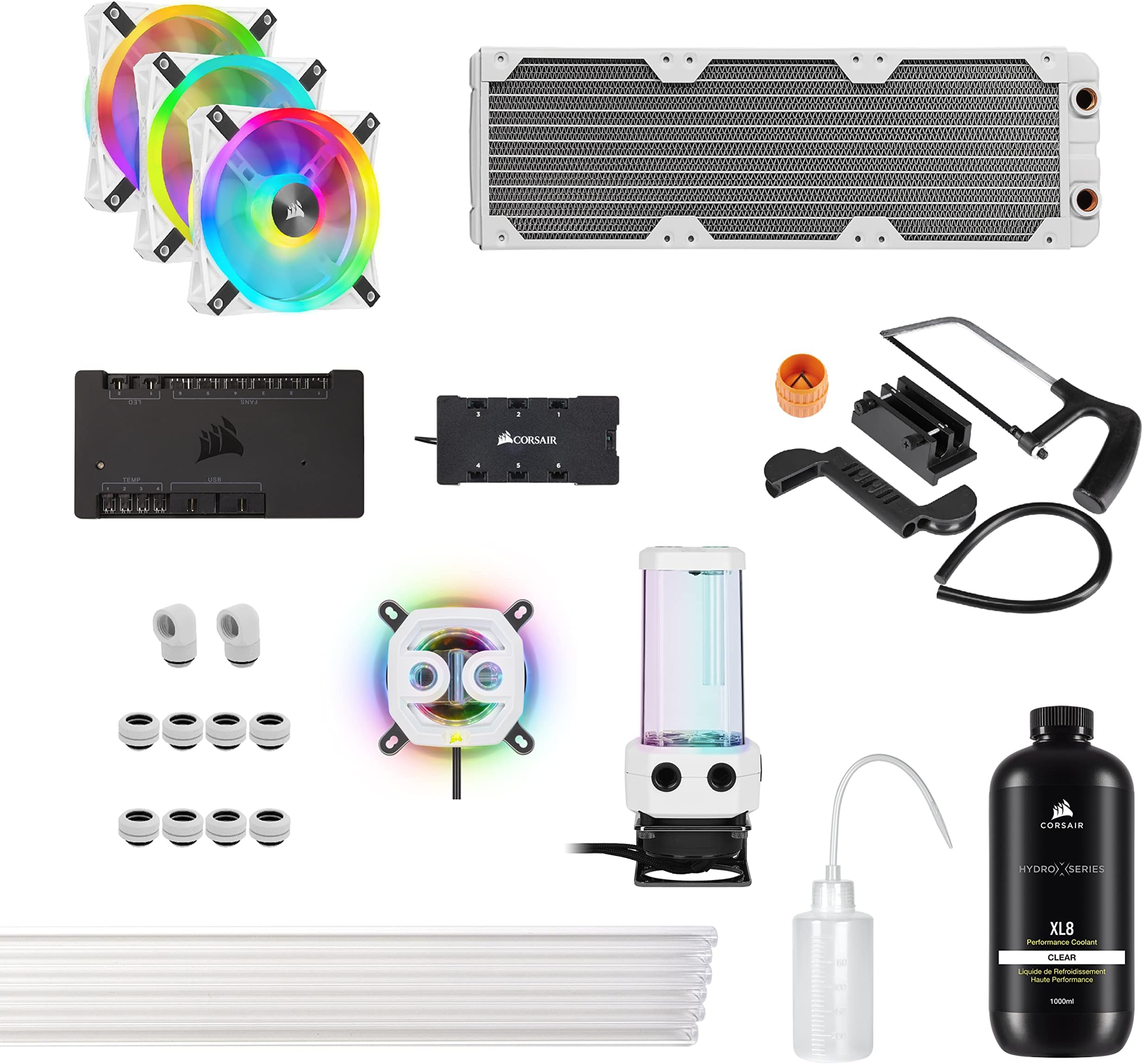Corsair Hydro X Series iCUE XH305i RGB PRO Custom Cooling Kit (Hardline ...