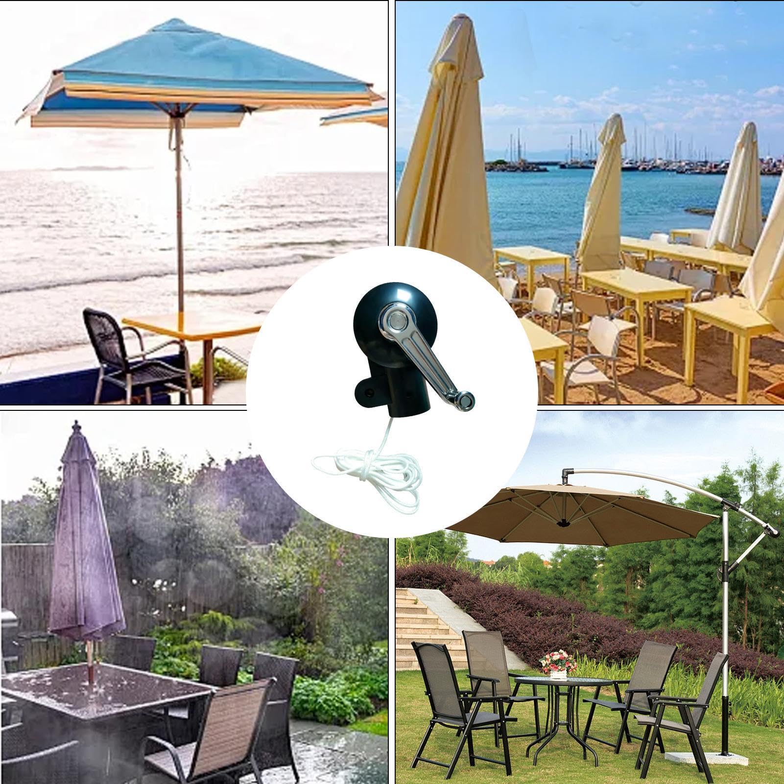 Schirmkurbel Ersatz | Wetterschutz Sonnenschirm Aufsatz | Terrassen-Schirm Kurbelgriff - für Erwachsene Jugendliche Hof Markt Garten Hof Hinterhof