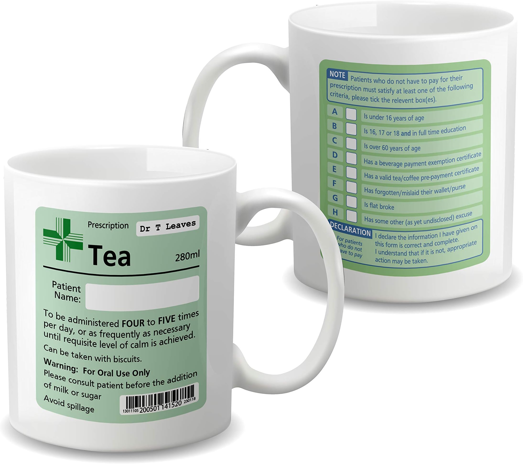 – Ditac Personalised Tea Prescription Mug