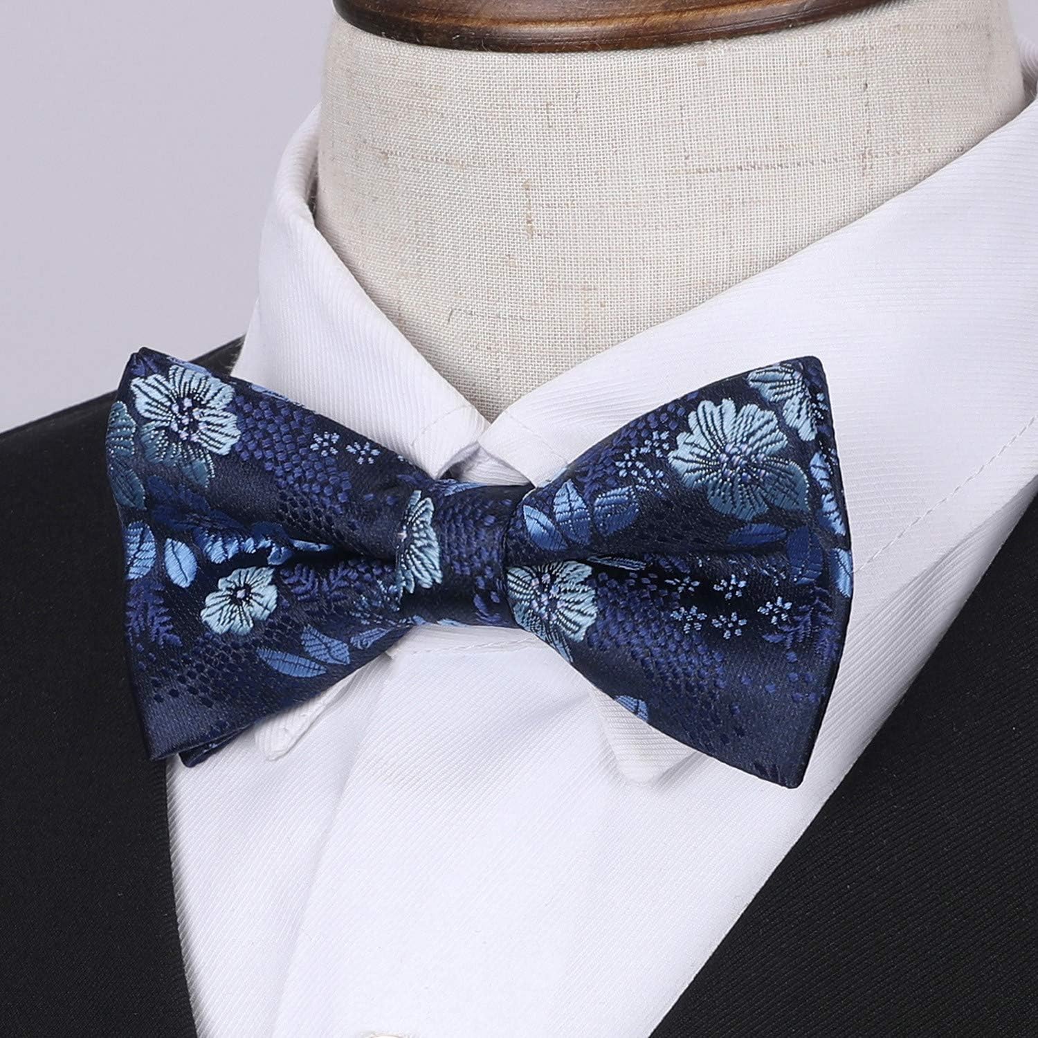 HISDERN Bow Ties for Boys Pre Tied Toddler Bow Tie Adjustable Kids Bowties Clip On Fun Patterned Bowties for Wedding Party