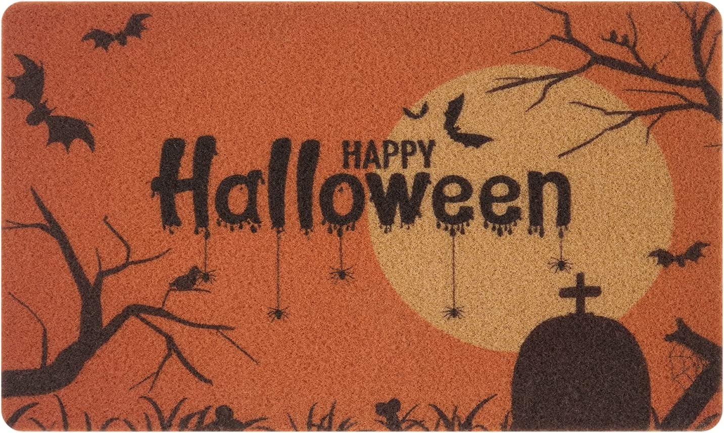 UINI Halloween Door Mat, Outdoor Indoor Happy Halloween