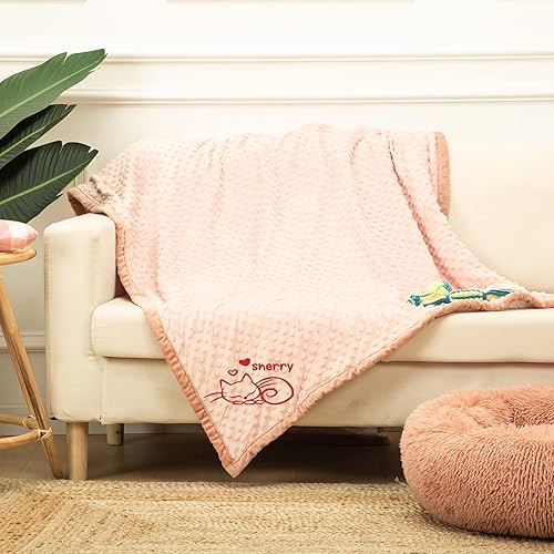 Miniatura 10 de HiPeep Manta personalizada para perros regalos personalizados para cachorros y gatos con nombre de mascota y diseños únicos tela de franela estándar