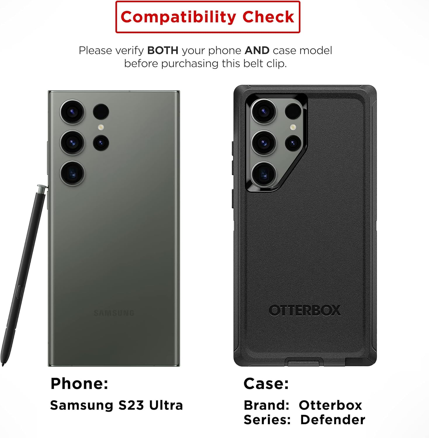 Encased Replacement Belt Clip for Otterbox Defender Case - Samsung Galaxy S23 Ultra (S23 Ultra) - Image 2