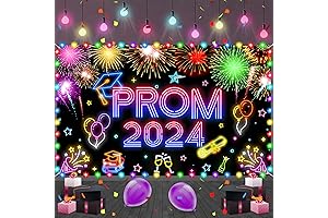 Glow Graduation Party Decorations Banner 2024