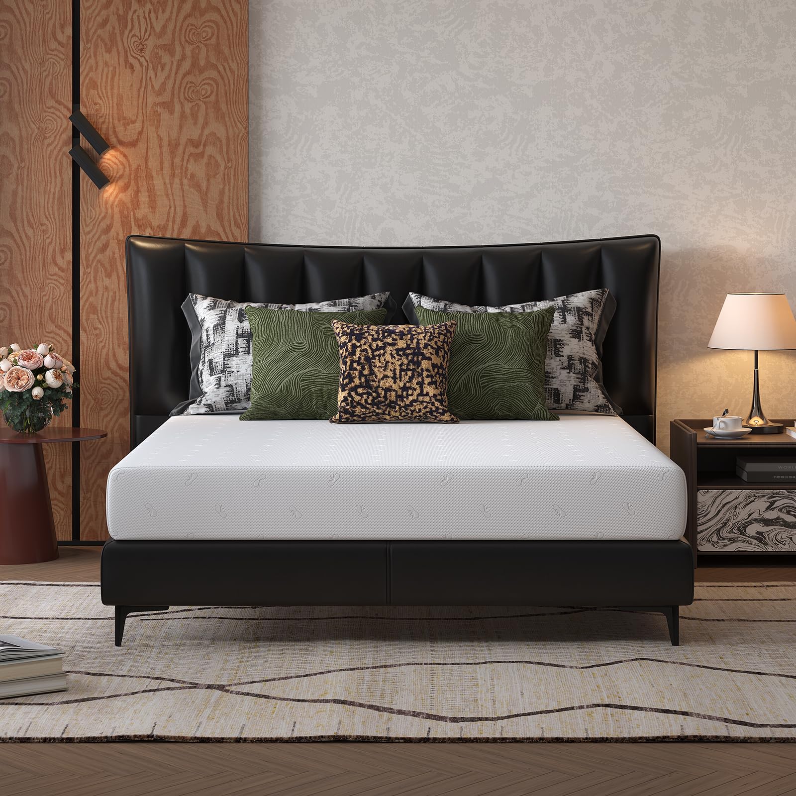 Novilla Materasso 90x200, Materasso Singolo, Altezza 20 cm, Gel Memory Foam, Schiuma Traspirante in Fibra di Bambù, Sostegno Perfetto, Rispettoso Della Pelle, Mediamente Solido