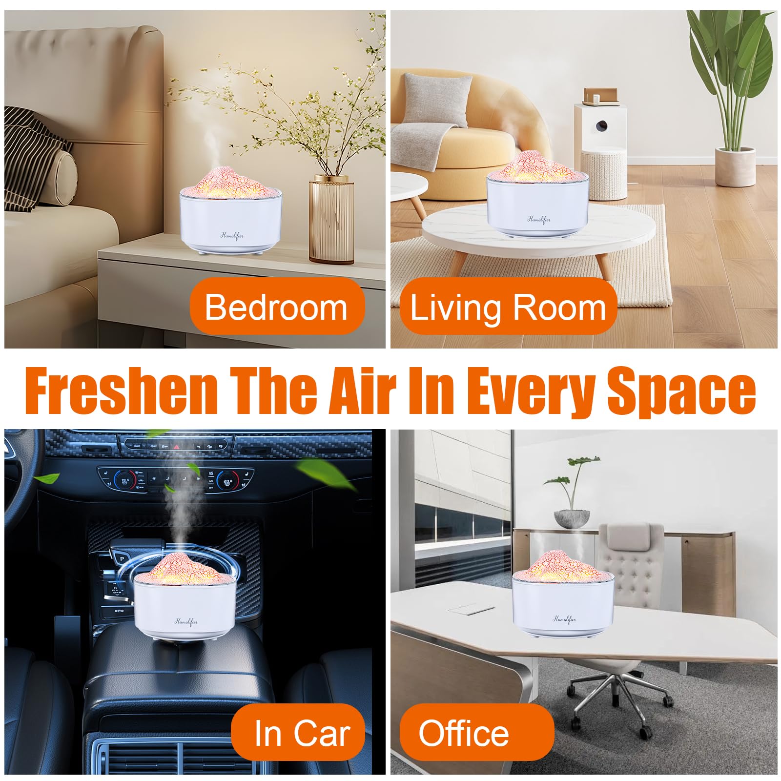 Diffuseur D'aromathérapie, 250 Ml Humidificateur Dynamique De Méduses, Télécommande, Lumière En 7 Couleurs, Pulvérisation Peut Suivre Le Rythme De La Musique, Deux Modes De Pulvérisation, Deux Paramèt