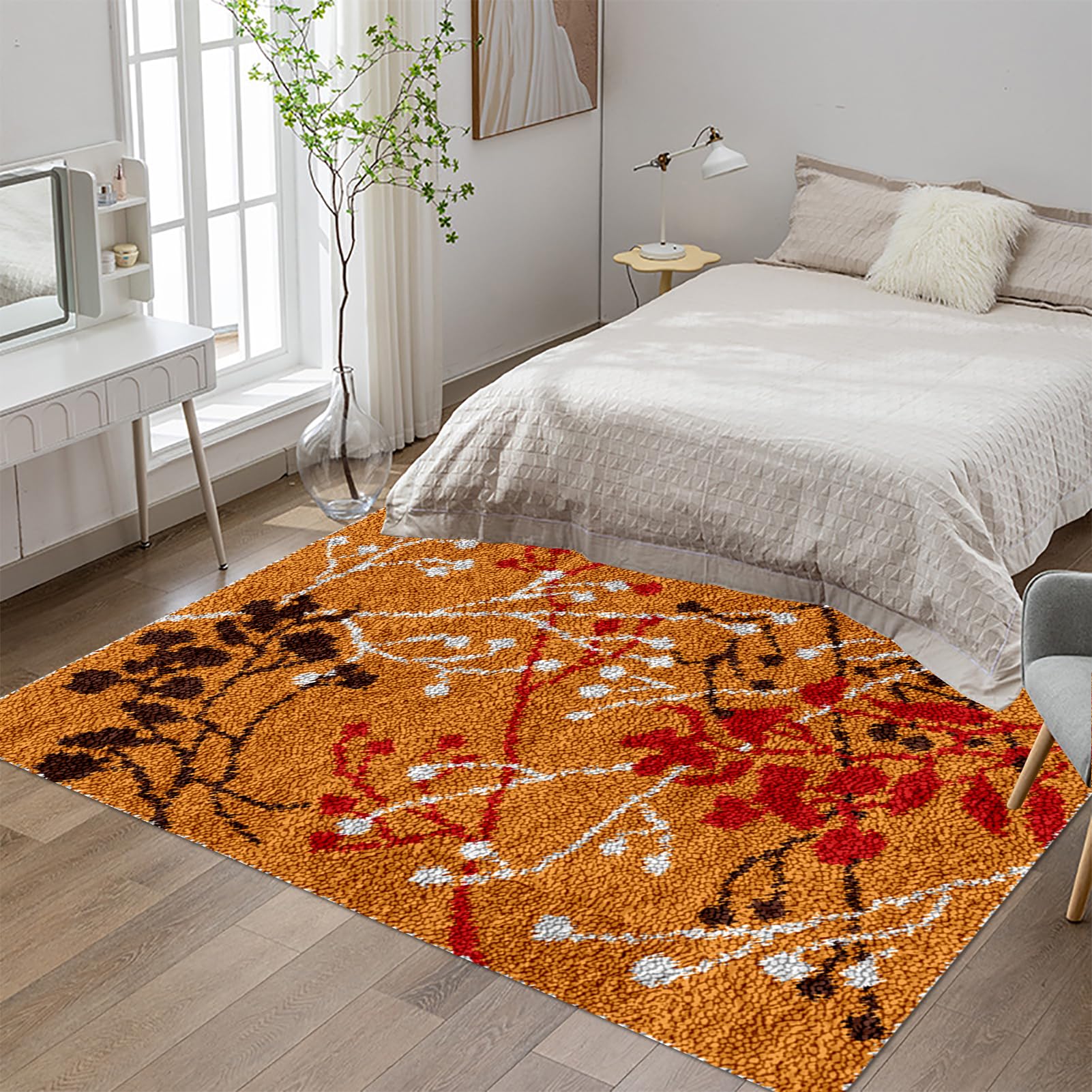 Tehocwiz Large Latch Hook Kits for Adults, Rug Making Kit For Adults Beginners, Pre-Printed Pattern Rug Making Kit, Tapestry Kits Rug for Beginners, Latch Hook Rug Kits Embroidery Carpet 75 x110 cm โ image 1
