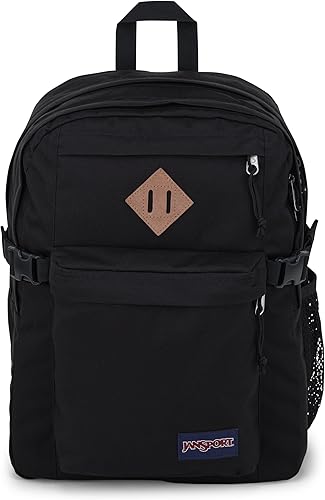 JanSport Mochila Campus Principal - Mochila para viajes o trabajo con funda para laptop de 15 pulgadas y bolsillos dobles para botellas de agua,