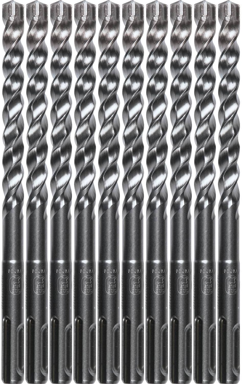 Makita B-60919 3/8 X 6 SDS-Plus Drill Bits 10-Pack - 2-Cutter Carbide Tips For Concrete