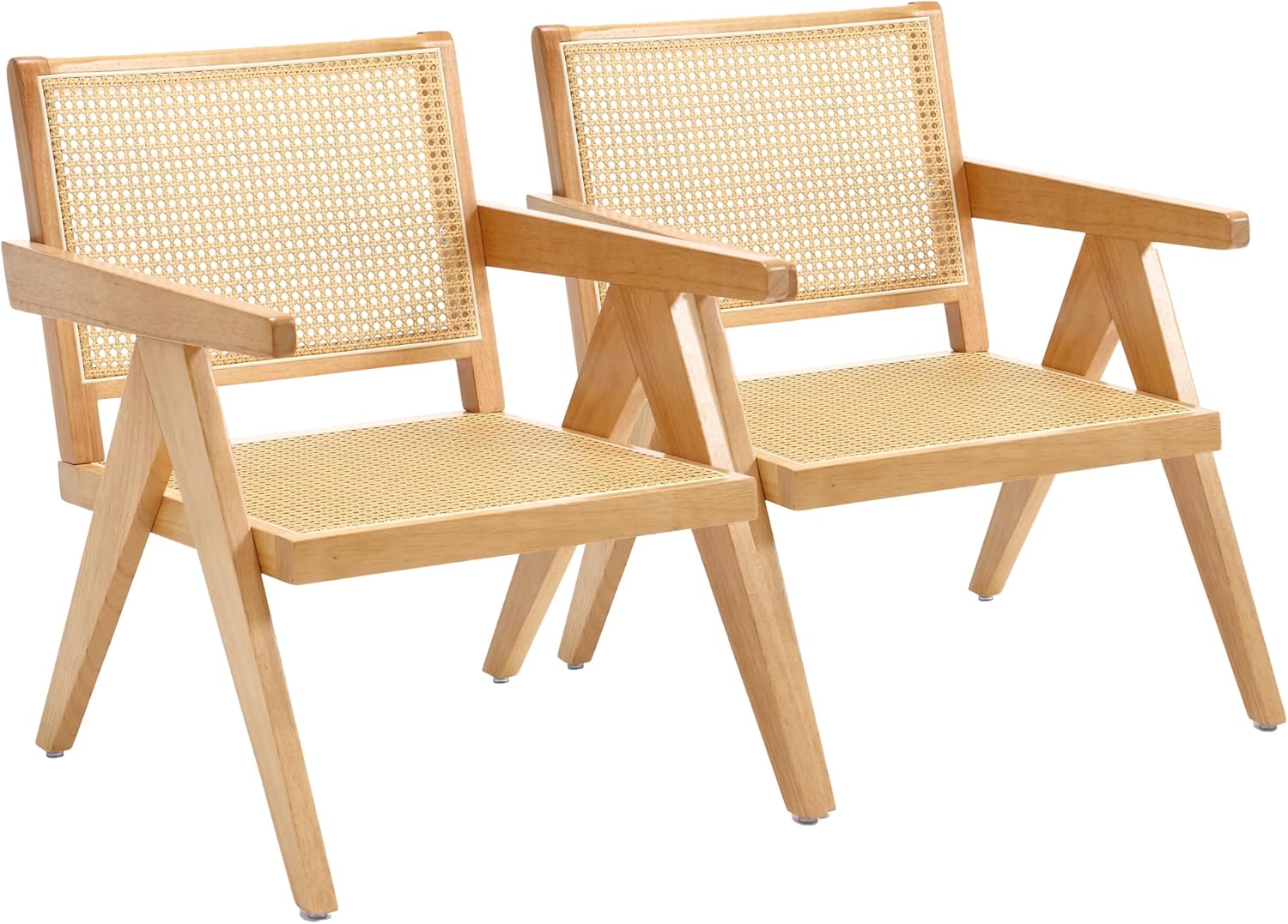 GOOLON Rattan Accent Chairs Set of 2, Cane Living Room