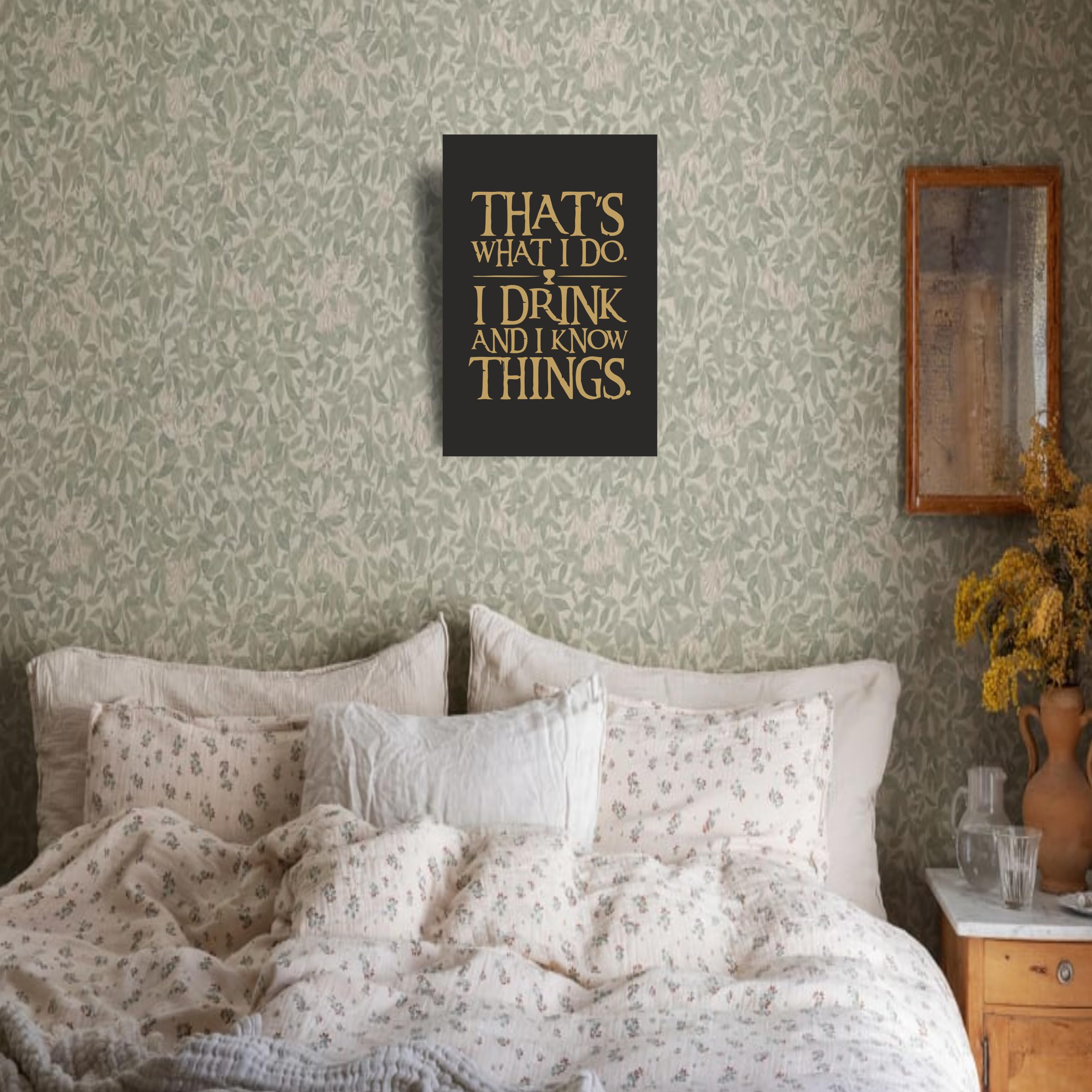 Thats What I Do Drink Quote Wall Art Photo Frame A4 Black