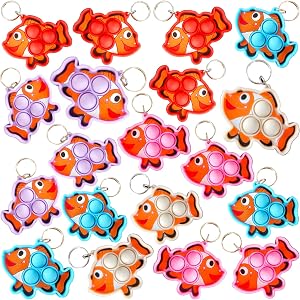 24 Packs Bulk Mini Ocean Fish Animal Classroom Students Prizes from Teacher Sea Creature Nemo Return Birthday Favors