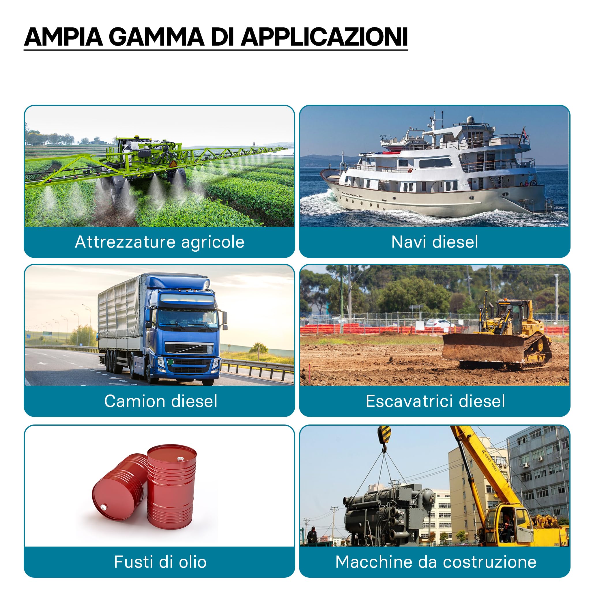 WilTec Pompa autoadescante per diesel gasolio 12 V 150 W 40 l/min Pompa di trasferimento