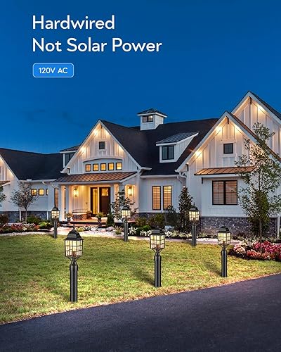 Miniatura 5 de VIANIS Paquete de 2 faroles de pared para exteriores con sensor de movimiento, moderno accesorio de iluminación exterior negro, aplique de montaje