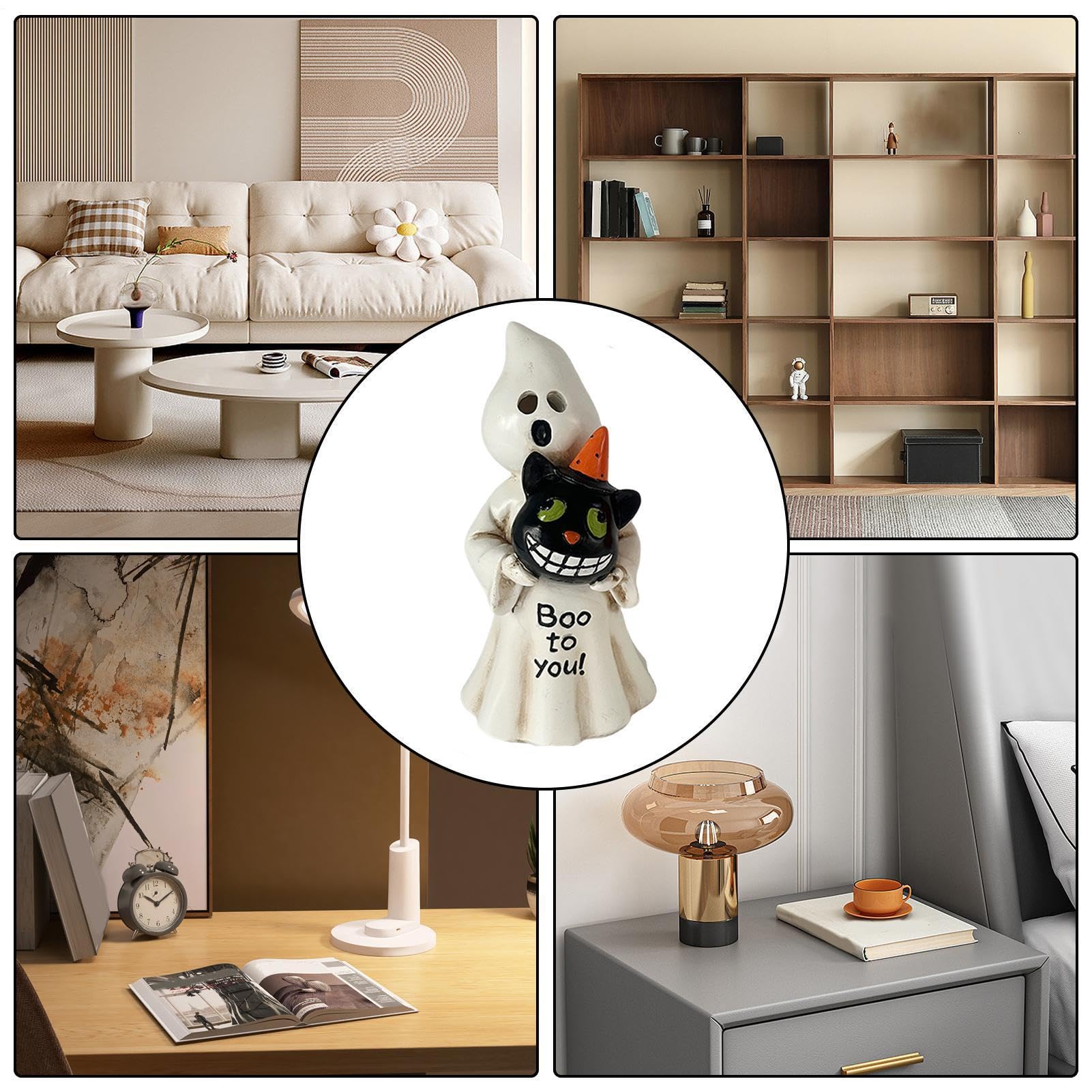 Halloween Ghost Statue Spooky Cute Resina Scultura
