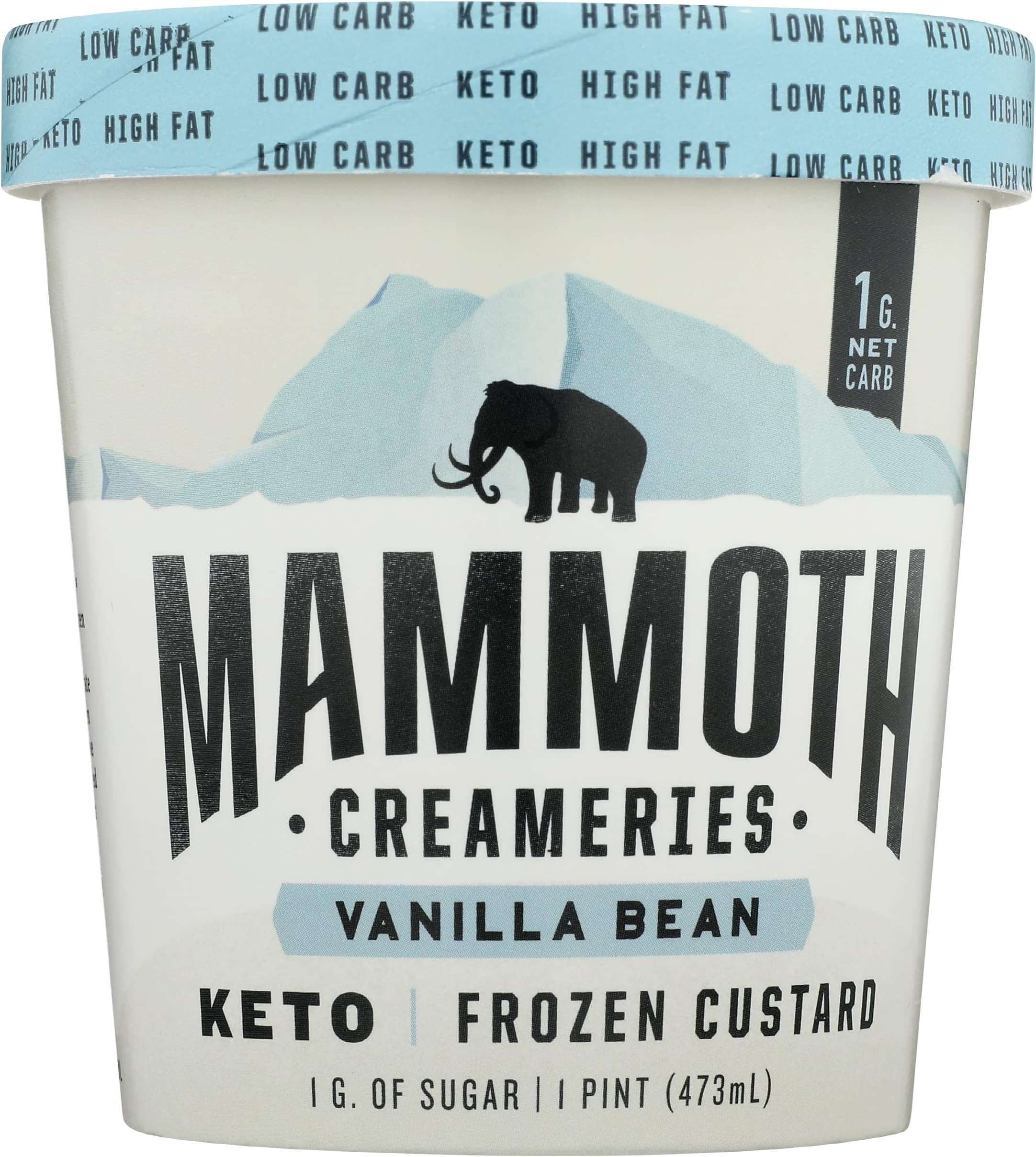 Mammoth Creameries, Ice Cream Keto Vanilla Bean, 16 Fl Oz