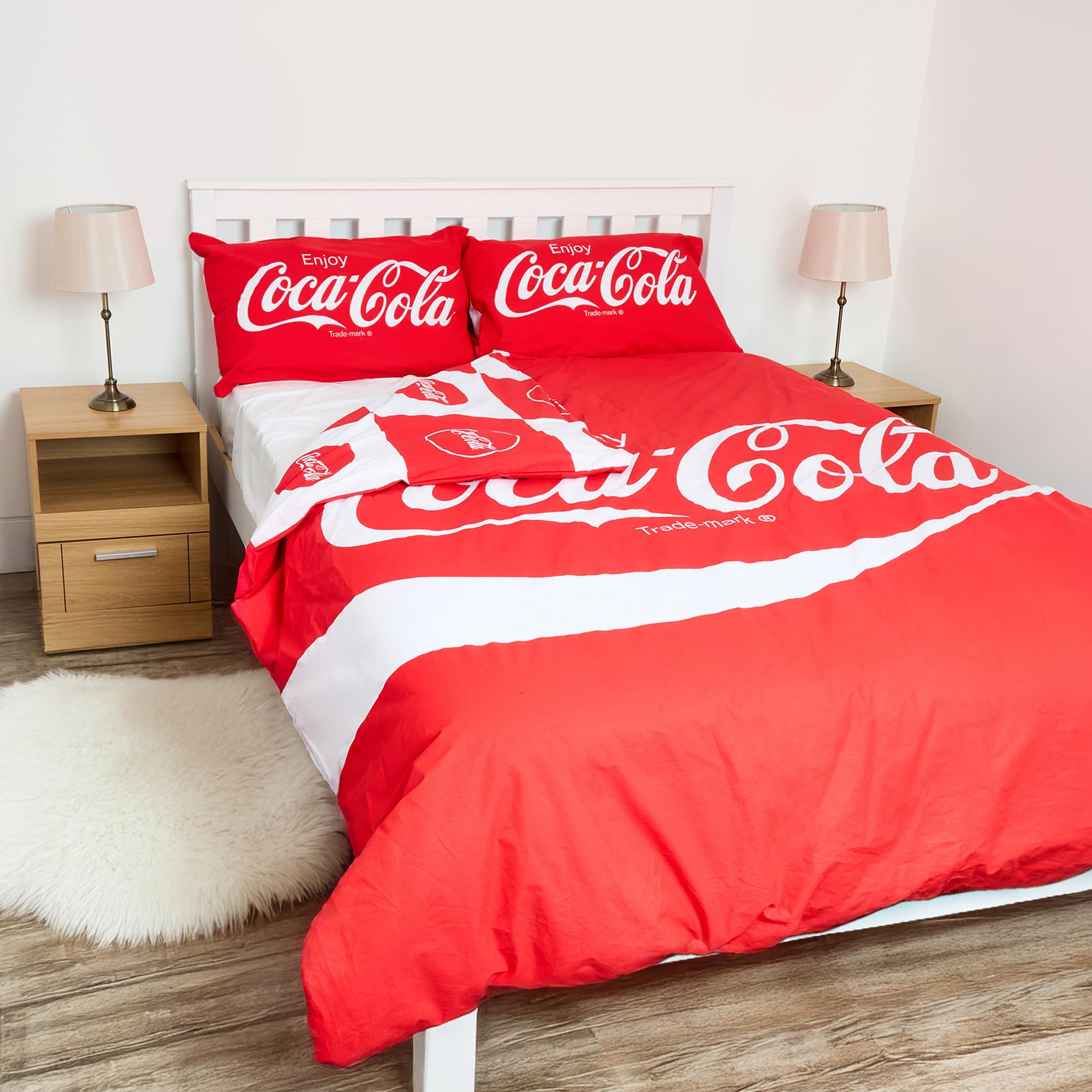 Officially Licensed Coca-Cola Double Bedding Set – Reversible and Includes Pillowcase – Perfect for Coke Fans — image 1