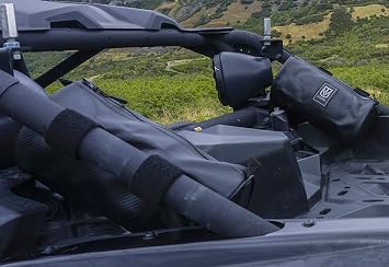 Set of 2 Universal Roll Cage Bags For UTV, Water Resistant Universal Roof, Door, Side Roll Cage Mounting Bag