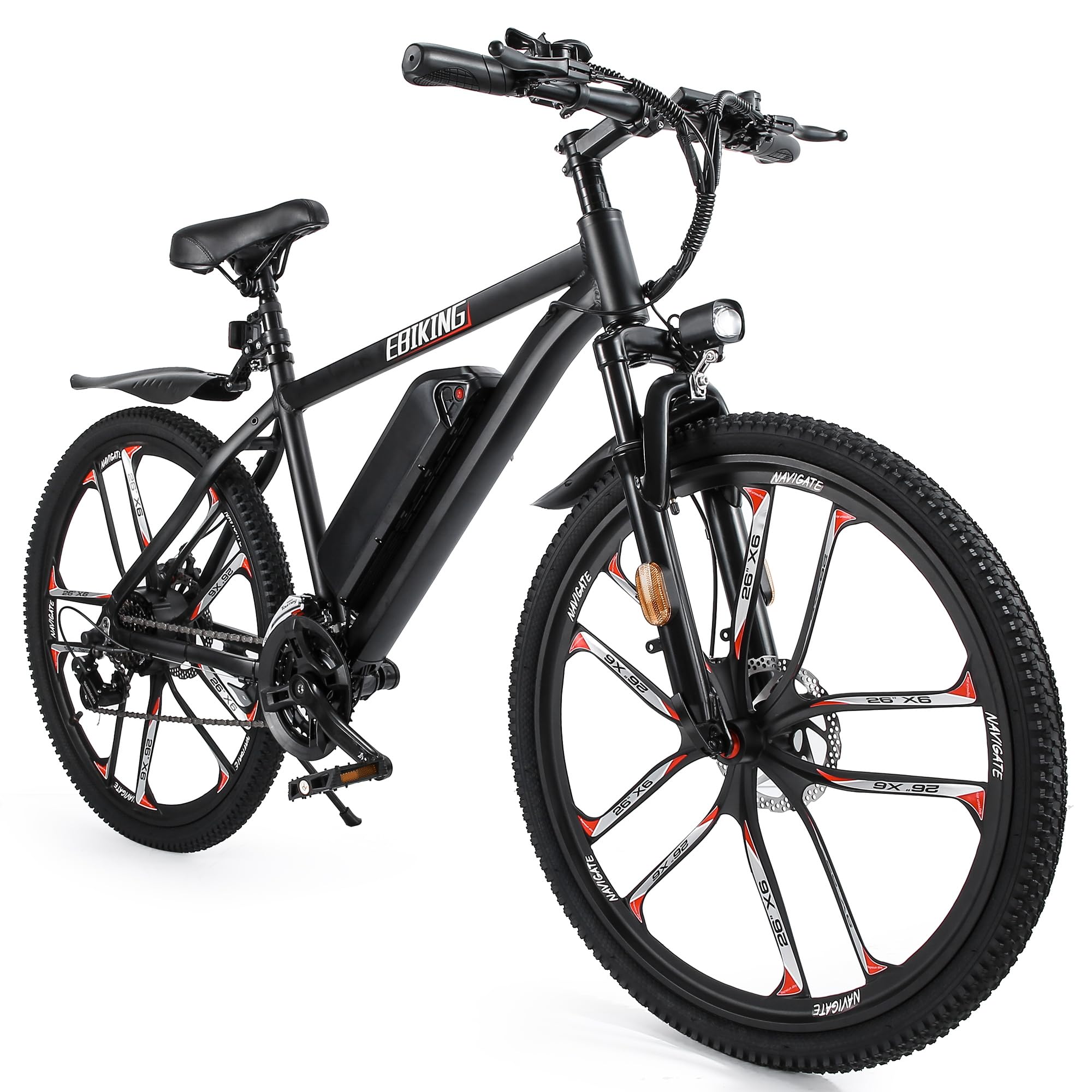 Amazon | EBIKING 電動アシスト自転車 アルミフレーム 26インチ