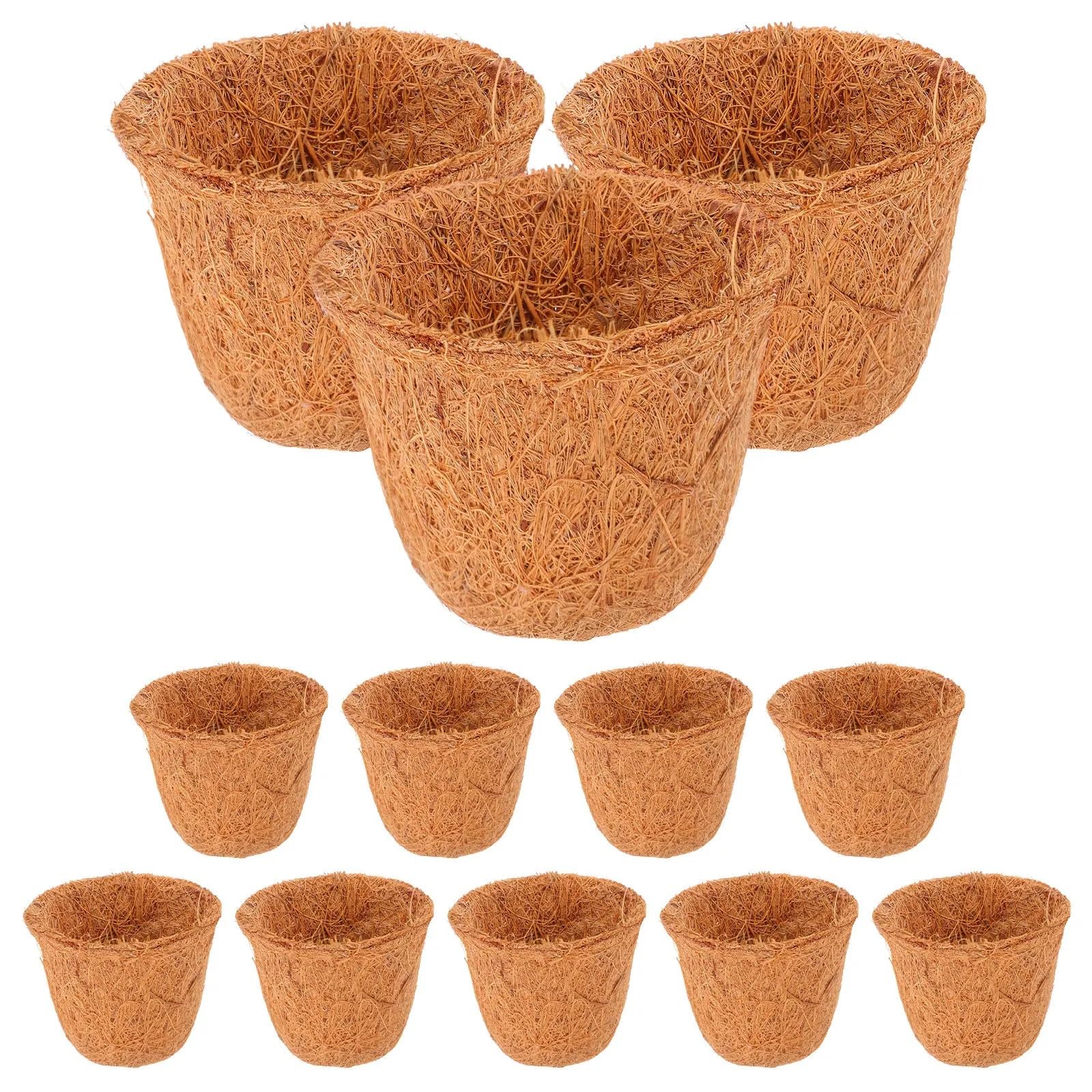 TRRYUIP Coconut Liner 12Pcs Coconut Coir Succulent Pot Liners