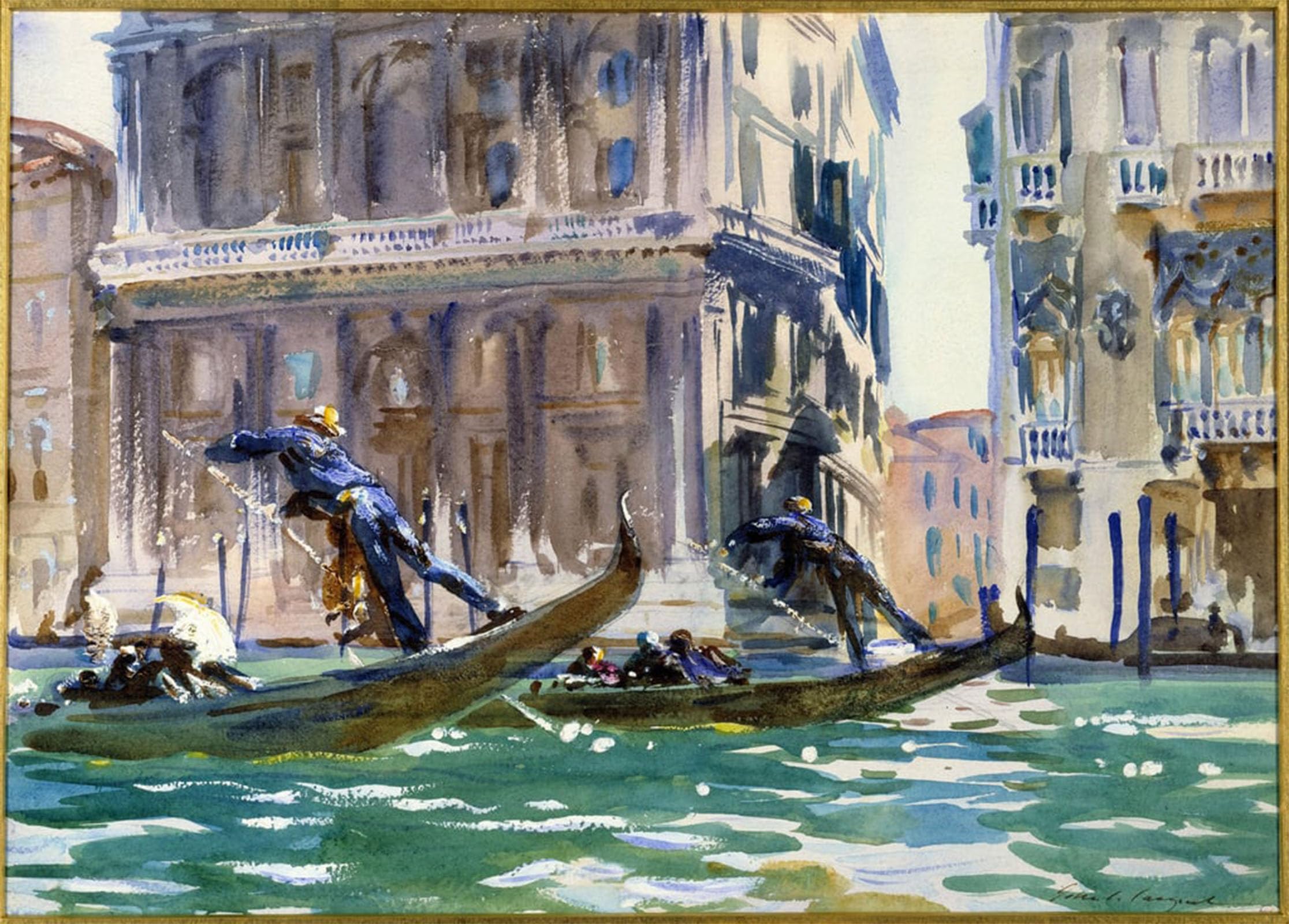 Posteriik No Frame Famous Modern Artwork Art Mural View Of The Grand Canal In Venice By John Singer Sargent Oil Paintings Pictures For Home Decor 60X90cm