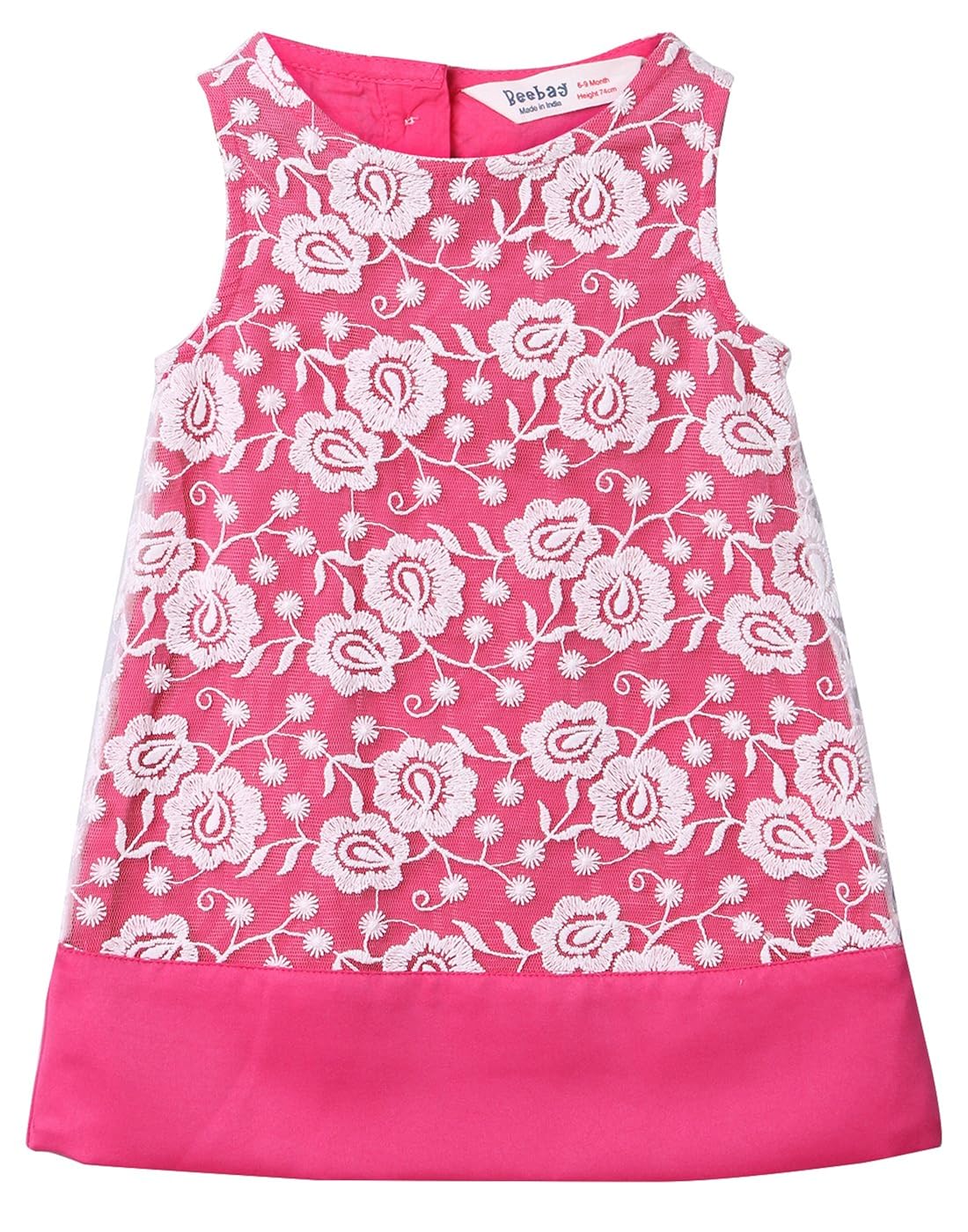 Buy Beebay Baby Girls' ALine Net KneeLong Dress (171195_Pink 1218