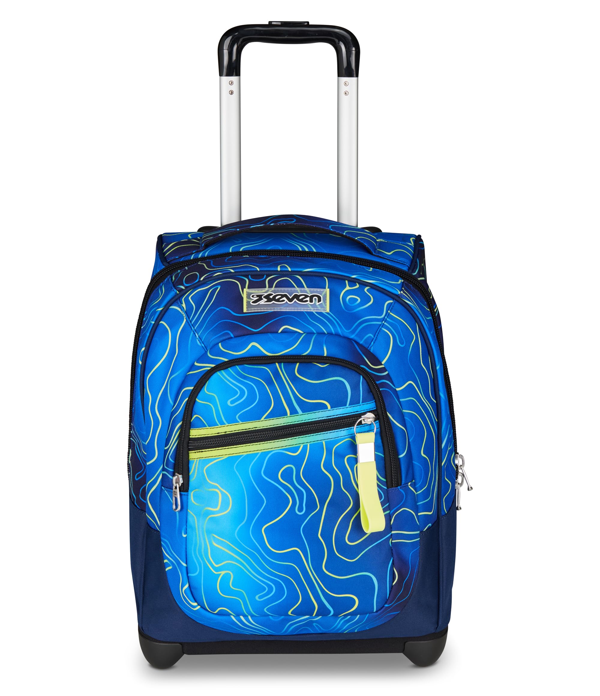 Seven Zaino Trolley, Scuola Elementare, Doppio Uso, Doppio Scomparto, Spallacci a Scomparsa, Bambino, Nuanced Blue, blu/azzurro